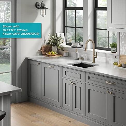 KRAUS Pintura Porcelain Enameled Steel Undermount Single Bowl Kitchen Sink in Black, KE1US21GBL in Saudi Arabia