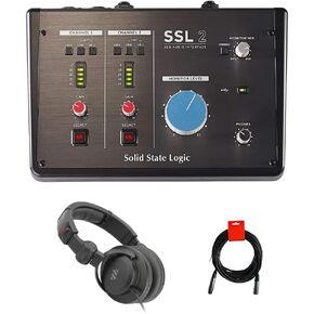 SSL SSL-2 Desktop USB Type-C Audio Interface Bundle with Studio Monitor Headphone & XLR Cable in Saudi Arabia