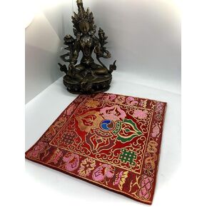 Tibetan Buddhist red Double dorje Silk Brocade Table Cover/Altar Cloth/Shrine Cloth/Cover/placemat in Saudi Arabia