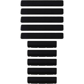 Yibuy خشب الأبنوس الأسود 53x3x7 مللي متر سرج و 35x5x7 مللي متر مجموعات الجوز ل 4 سلسلة القيثارة جيتار مجموعة من 5 in Kuwait