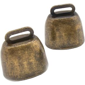 2 Pack Small Brass Bell,Cow Horse Sheep Grazing Copper Bells,Cattle Farm Animal Loud Bronze Bell,Pet Anti-Theft Accessories Bell, New Years, Wedding Bells & Chimes Percussion Musical Instruments in Kuwait