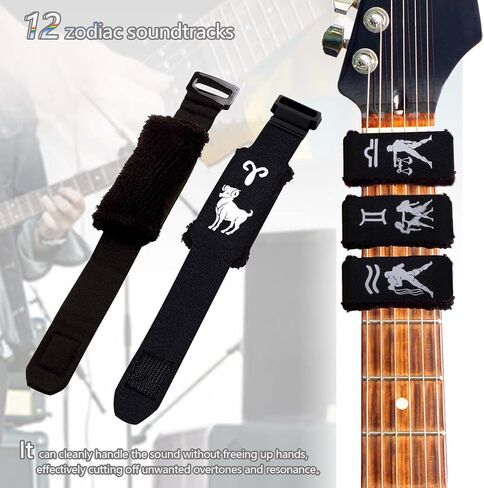 Rockhouse String Muter, Universal Guitar Fret Dampener, String Wraps for String Instruments-Single Pack(Star sign-Gemini) in Saudi Arabia
