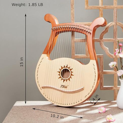 ال في بي تي اس 16 خيط معدني من هارب ليرا بتصميم كلاسيكي من الماهوجني مع حقيبة هدايا للهواة والمبتدئين (ازرق هيليو) in Kuwait