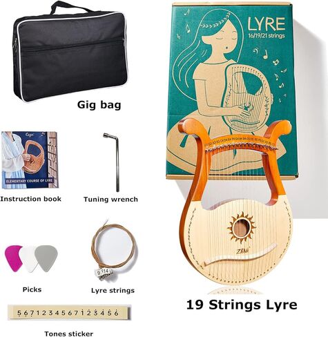 ال في بي تي اس 16 خيط معدني من هارب ليرا بتصميم كلاسيكي من الماهوجني مع حقيبة هدايا للهواة والمبتدئين (ازرق هيليو) in Kuwait