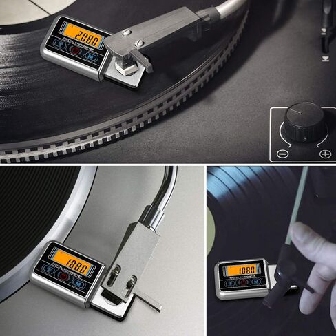 نيوتيك مقياس قوة قلم دوار احترافي 0.005 غرام/100 غرام مع شاشة LCD باضاءة خلفية لخرطوشة فونو تونيرم، غير مغناطيسي وعالي الدقة in Kuwait