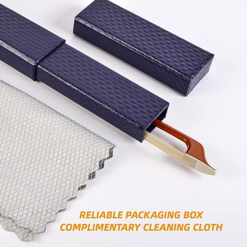 فن شعر الحصان الأبيض الغير مبيّض من WinsterBow D. Peccatte نسخة بيرنامبوكو من خشب الأبنوس رقم VN210 (4/4) in Kuwait