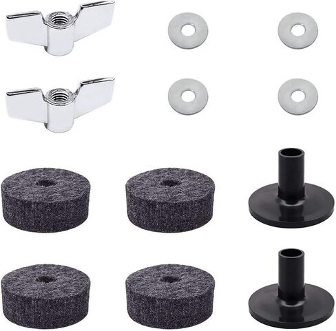 إكسسوارات استبدال سيمبال 12 قطعة 4 لفائف عالية الجودة و2 كم سيمبال و2 صواميل أجنحة و4 حلقات للطبل in Kuwait