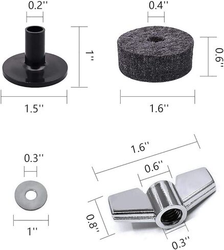 إكسسوارات استبدال سيمبال 12 قطعة 4 لفائف عالية الجودة و2 كم سيمبال و2 صواميل أجنحة و4 حلقات للطبل in Kuwait