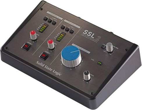 حزمة واجهة صوت SSL SSL-2 لسطح المكتب USB من النوع C مع سماعة رأس لشاشة الاستوديو وكابل XLR in Saudi Arabia