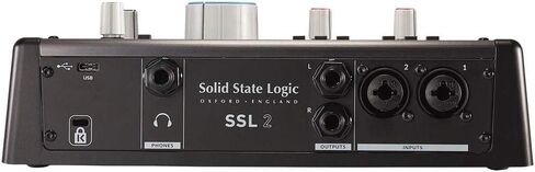 حزمة واجهة صوت SSL SSL-2 لسطح المكتب USB من النوع C مع سماعة رأس لشاشة الاستوديو وكابل XLR in Saudi Arabia
