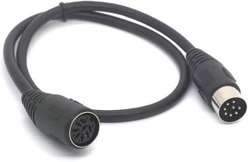 كابل تمديد PIIHUSW 8 PIN DIN MIDI ذكر إلى أنثى من أجل Bang & Olufsen B&O Powerlink Ect Musical Insturement (50 سم) in Saudi Arabia