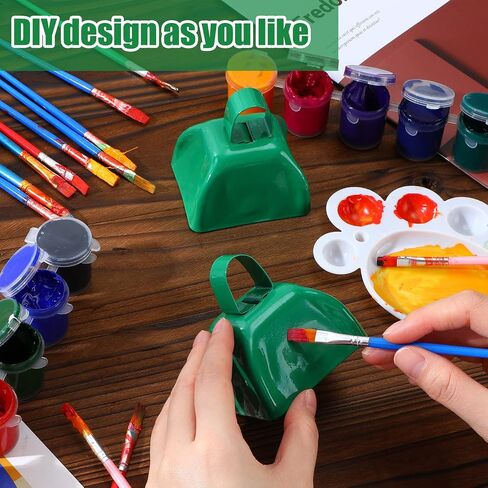 20 Pcs Metal Cowbells Noisemakers for Sporting Events 3 Inch Cow Bells Noise Makers with Handle Hand Percussion Cowbells for Football Games Graduation Party Cheering Team (Green) in Saudi Arabia
