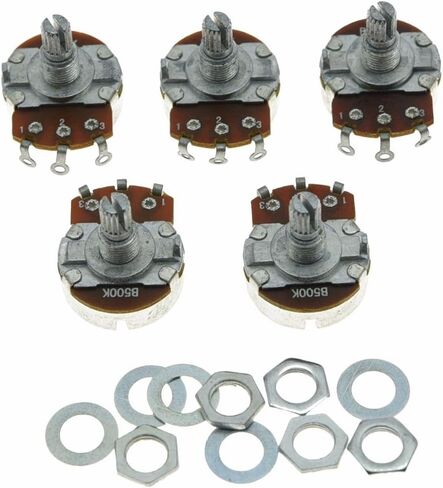 Dopro 5pcs Audio Guitar Pots Tone 250K Electric Guitar Large Pots 24mm Base with Short Split Shaft Guitar Potentiometer A250K in Saudi Arabia