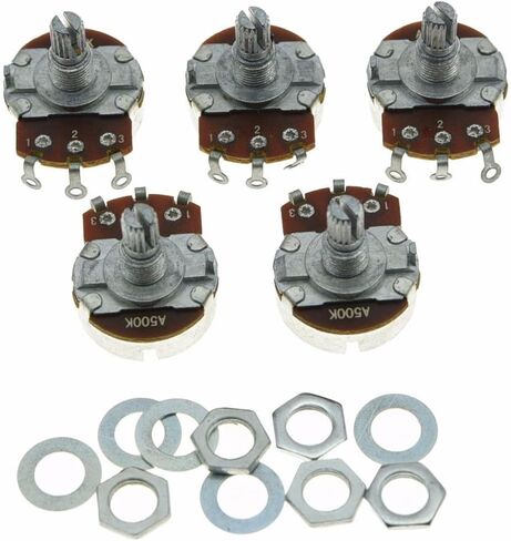 Dopro 5pcs Audio Guitar Pots Tone 250K Electric Guitar Large Pots 24mm Base with Short Split Shaft Guitar Potentiometer A250K in Saudi Arabia