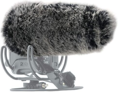 SUNMON Microphone Furry Windscreen, Dead Cat Wind Muff Mic Windshield Fur Foam Cover as Pop Filter Compatible with Rode VideoMic GO Camera Microphone in Saudi Arabia