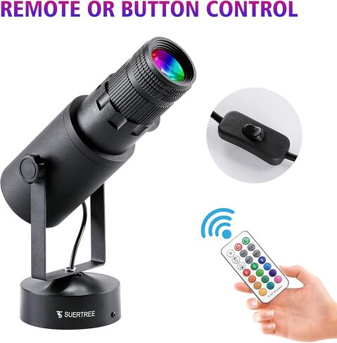 ضوء Pinspot بقدرة 20 واط مع 4 فتحات - مصباح كشاف كروي بمرآة للتحكم عن بعد - 13 في 1 مصباح كشاف RGBW فائق السطوع للحفلات، DJ، الديسكو، البار، النادي، الزفاف in Kuwait