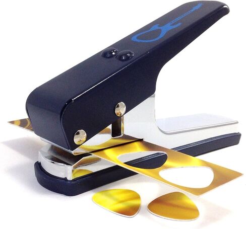 Pick-a-Palooza DIY Guitar Pick Punch Mega Gift Pack - the Premium Guitar Pick Maker - Includes Leather Key Chain Pick Holder, 15 Pick Strips and a Pick File - Black in Saudi Arabia