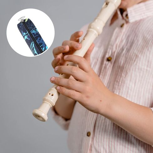 Flute Storage Bag, 13.8 Inch Long Zippered Flute and Piccolo Carry Bag Portable Washable Recorder Flute Case Bag for Vertical Flutes Recorders (Style 1) in Saudi Arabia