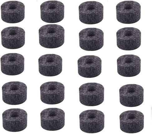 لباد الصنج 20 قطعة مجموعة طبلة ذات قابض عالي القبعة وحامل الصنج وغسالة مقاس صغير رمادي (القطر الداخلي: 10 مم) in Kuwait