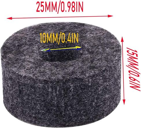 لباد الصنج 20 قطعة مجموعة طبلة ذات قابض عالي القبعة وحامل الصنج وغسالة مقاس صغير رمادي (القطر الداخلي: 10 مم) in Kuwait