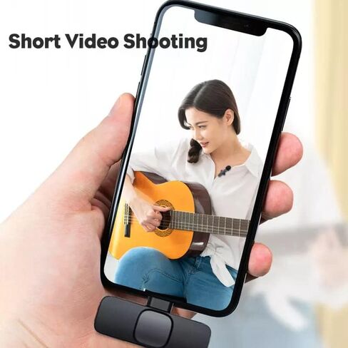 طية صدر ميكروفون لافالير لاسلكي احترافي لاجهزة اندرويد والتابلت بمنفذ USB-C - توصيل وتشغيل ميكروفون 2.4GHz لتسجيل الصوت والفيديو اثناء التنقل لليوتيوب وفيسبوك وتيك توك وفلوج والافلام القصيرة (اندرويد) in Kuwait