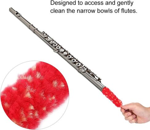 Dilwe Flute Cleaning Brush, Practical Nylon Flute Cleaning Swab Brush Moisture Cleaner Instrument Accessory Cleaning, Maintenance, Maintenance in Saudi Arabia
