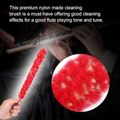 Dilwe Flute Cleaning Brush, Practical Nylon Flute Cleaning Swab Brush Moisture Cleaner Instrument Accessory Cleaning, Maintenance, Maintenance in Saudi Arabia