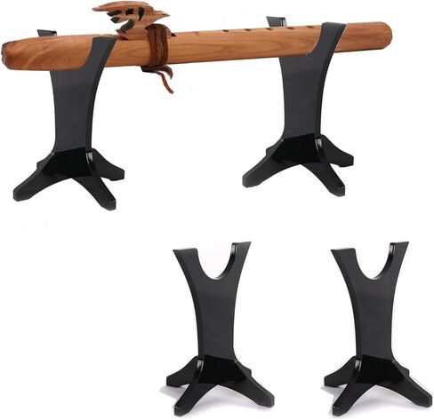 flute stand desktop flute stand desktop flute display stand acrylic flute stand for flute indian flute organization storage display (Black 1) in Saudi Arabia