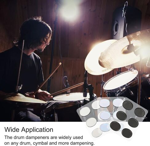 MECCANIXITY Drum Dampeners Gel Pads Silicone Drum Silencers Drum Dampeners Moon Gels Yellow Dots 31x25x2.5mm for Drums Cymbals Tone Control Pack of 12 in Saudi Arabia