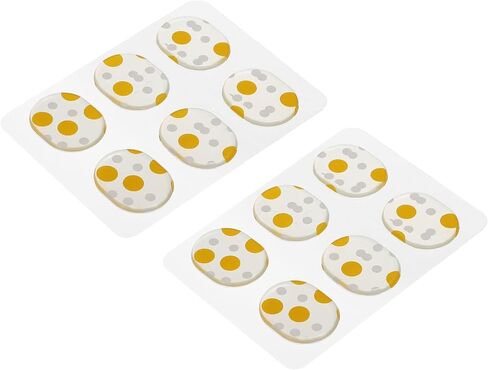 MECCANIXITY Drum Dampeners Gel Pads Silicone Drum Silencers Drum Dampeners Moon Gels Yellow Dots 31x25x2.5mm for Drums Cymbals Tone Control Pack of 12 in Saudi Arabia