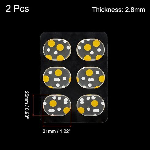 MECCANIXITY Drum Dampeners Gel Pads Silicone Drum Silencers Drum Dampeners Moon Gels Yellow Dots 31x25x2.5mm for Drums Cymbals Tone Control Pack of 12 in Saudi Arabia