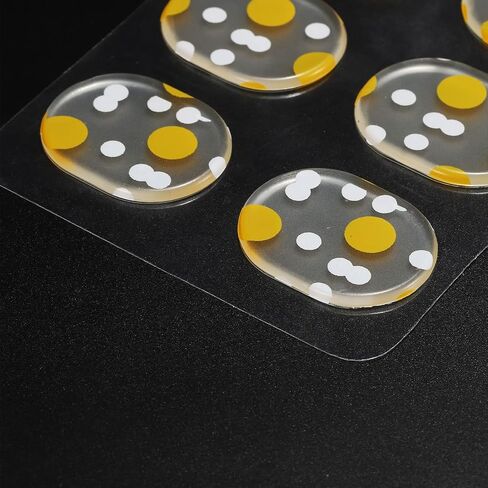 MECCANIXITY Drum Dampeners Gel Pads Silicone Drum Silencers Drum Dampeners Moon Gels Yellow Dots 31x25x2.5mm for Drums Cymbals Tone Control Pack of 12 in Saudi Arabia
