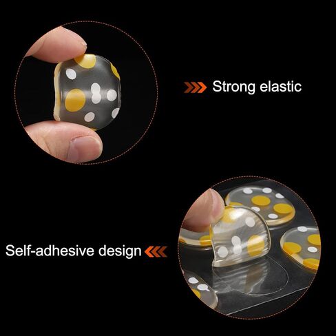 MECCANIXITY Drum Dampeners Gel Pads Silicone Drum Silencers Drum Dampeners Moon Gels Yellow Dots 31x25x2.5mm for Drums Cymbals Tone Control Pack of 12 in Saudi Arabia