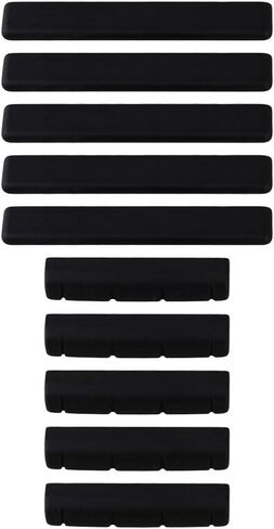 Yibuy خشب الأبنوس الأسود 53x3x7 مللي متر سرج و 35x5x7 مللي متر مجموعات الجوز ل 4 سلسلة القيثارة جيتار مجموعة من 5 in Kuwait