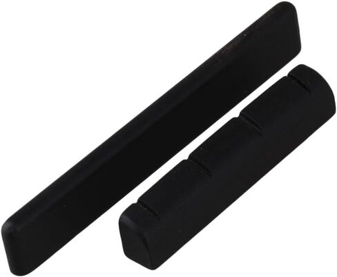 Yibuy خشب الأبنوس الأسود 53x3x7 مللي متر سرج و 35x5x7 مللي متر مجموعات الجوز ل 4 سلسلة القيثارة جيتار مجموعة من 5 in Kuwait