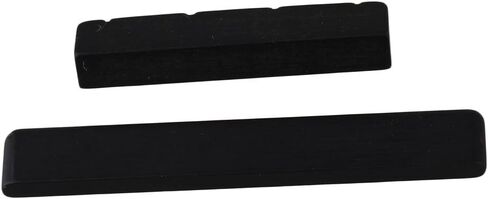 Yibuy خشب الأبنوس الأسود 53x3x7 مللي متر سرج و 35x5x7 مللي متر مجموعات الجوز ل 4 سلسلة القيثارة جيتار مجموعة من 5 in Kuwait