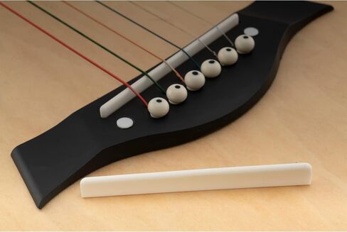 سرج على شكل عظمة جيتار كلاسيكي من Musiclily مكون من 6 أوتار، DJ-02 80x3x9 ملم (عبوة من قطعتين) in Kuwait