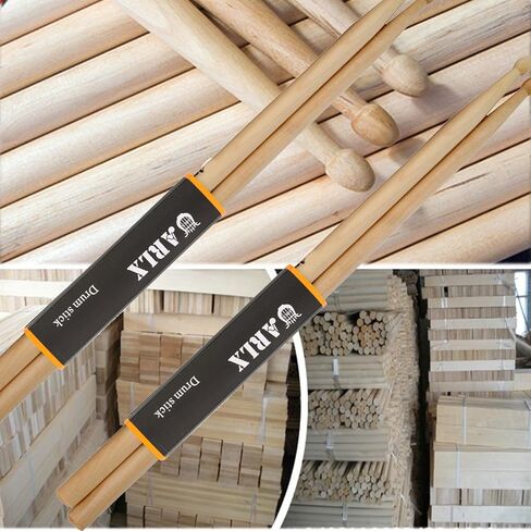 عصي الطبل 7a طبل خشب الطبل 7a عصي الطبل خشب القيقب للأطفال والشباب (2 زوج من أعواد الطبل القيقب 7A ) in Kuwait