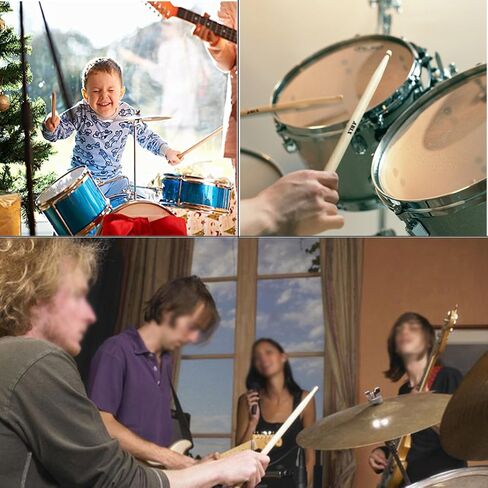 عصي الطبل 7a طبل خشب الطبل 7a عصي الطبل خشب القيقب للأطفال والشباب (2 زوج من أعواد الطبل القيقب 7A ) in Kuwait