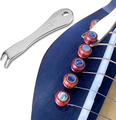 Surtiycrii 6pcs Guitar Bridge Pins - Cocobolo Inlaid Abalone Dot with Bridge Pins Puller Remover Acoustic Guitar Replacement Parts in Saudi Arabia