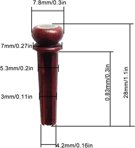 Surtiycrii 6pcs Guitar Bridge Pins - Cocobolo Inlaid Abalone Dot with Bridge Pins Puller Remover Acoustic Guitar Replacement Parts in Saudi Arabia
