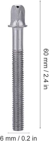 6Pcs Screw Rods, 60mm Drum Tight Screw Tension Rods Percussion Replacement Accessory in Saudi Arabia