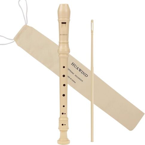 HUAWIND Soprano Descant Recorder German Style 8 Hole Recorder Instrument for Kids With Cleaning Rod, Storage Bag in Kuwait