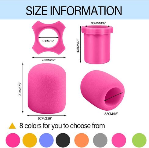 200 Pcs Disposable Microphone Cover, Non-woven Handheld Microphone Windscreen with Elastic Band, Clean and No-odor Mic Covers for KTV, Interview, Recording Studio, Performance, Speech (Color) in Saudi Arabia