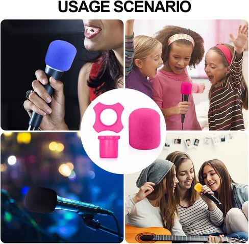 200 Pcs Disposable Microphone Cover, Non-woven Handheld Microphone Windscreen with Elastic Band, Clean and No-odor Mic Covers for KTV, Interview, Recording Studio, Performance, Speech (Color) in Saudi Arabia