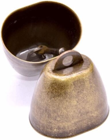 2 Pack Small Brass Bell,Cow Horse Sheep Grazing Copper Bells,Cattle Farm Animal Loud Bronze Bell,Pet Anti-Theft Accessories Bell, New Years, Wedding Bells & Chimes Percussion Musical Instruments in Kuwait