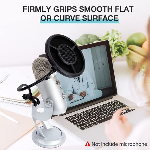 YOUSHARES Mic Boom Arm for Blue Yeti Microphone, HyperX QuadCast Mic, Fifine, Rode, Shure, Razer and Most Microphones, Flexible Metal Mic Arm Stand Desk Mount with 5 Freely Adjustable Joints in Saudi Arabia