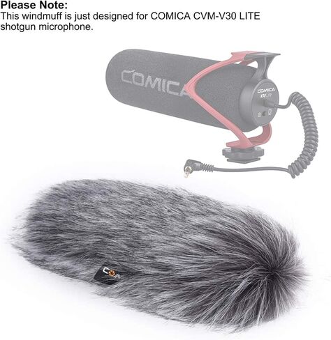 comica CVM-MF2 Outdoor Microphone Furry Windscreen Muff Professional Wind Cover Compatible with CVM-V30 LITE Shotgun Video Microphone in Saudi Arabia