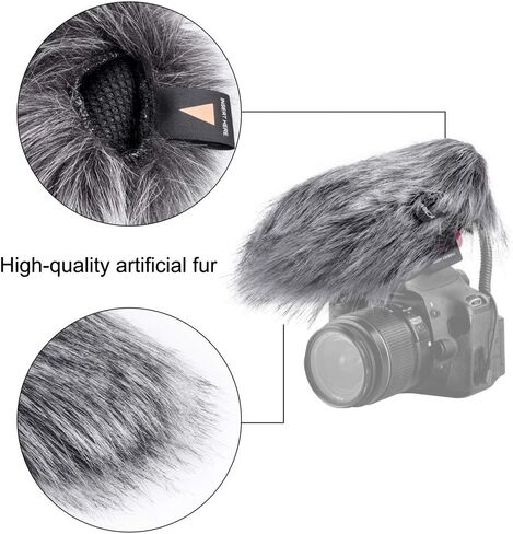 comica CVM-MF2 Outdoor Microphone Furry Windscreen Muff Professional Wind Cover Compatible with CVM-V30 LITE Shotgun Video Microphone in Saudi Arabia