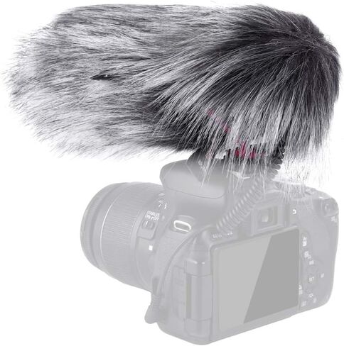 comica CVM-MF2 Outdoor Microphone Furry Windscreen Muff Professional Wind Cover Compatible with CVM-V30 LITE Shotgun Video Microphone in Saudi Arabia